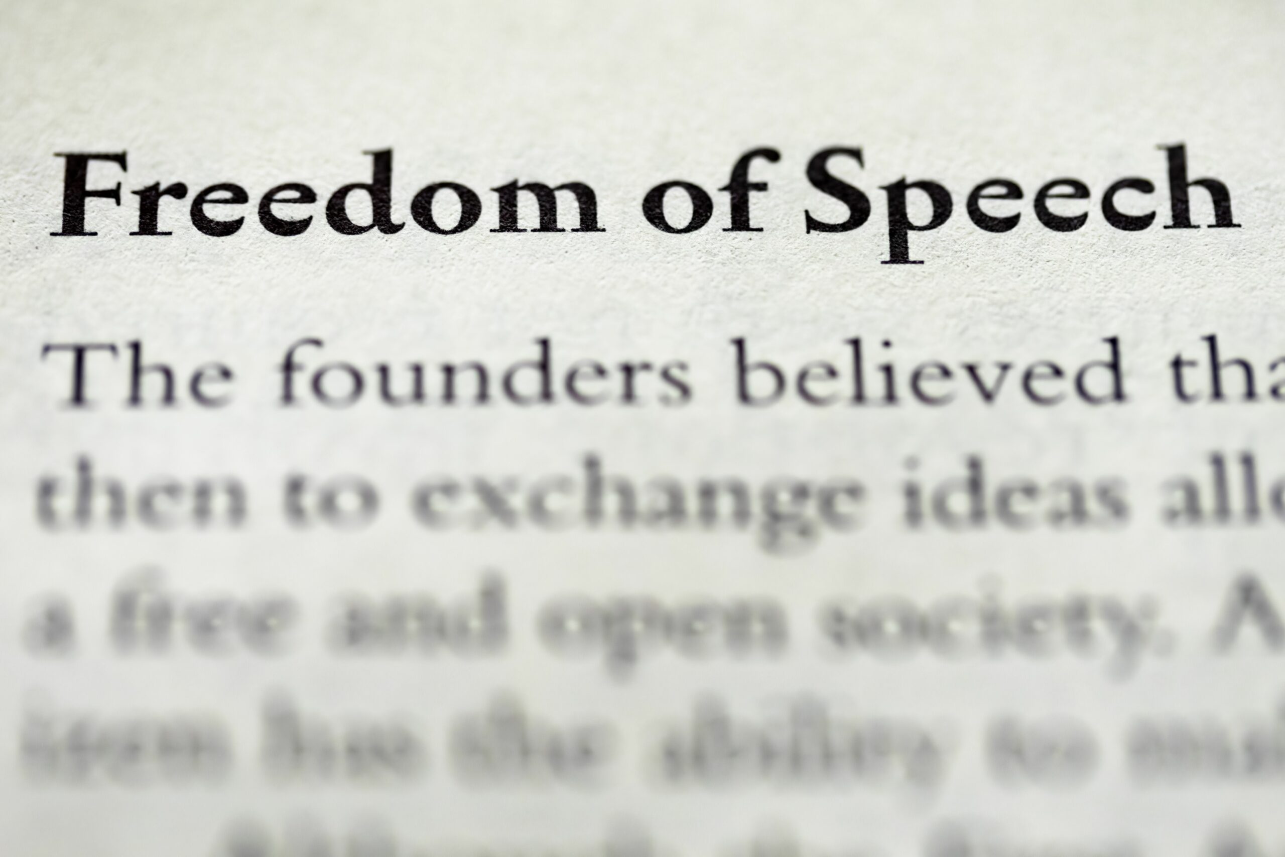Freedom of Speech: The cornerstone of democracy, the voice of the people. Let's protect it.